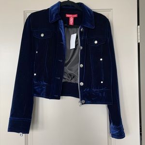 Saks Fifth Avenue velvet blue jacket